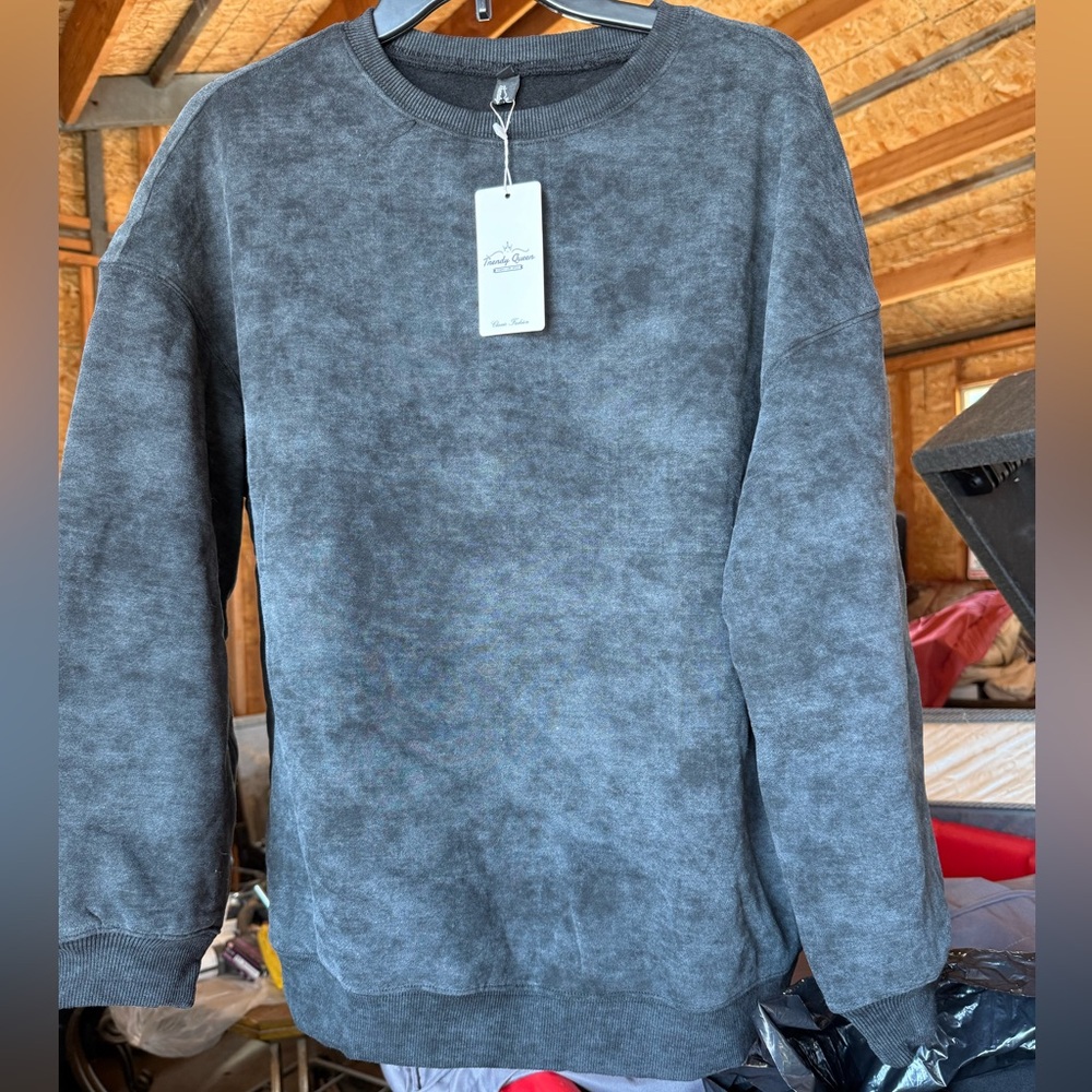 Classic Crewneck Charcoal Sweater